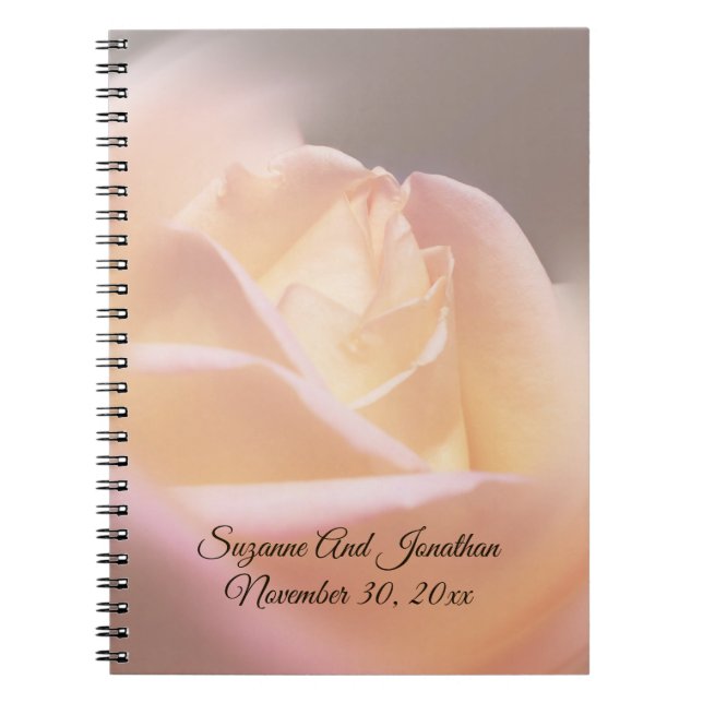 Carnet Rose de rêve Mariage personnalisé (Devant)