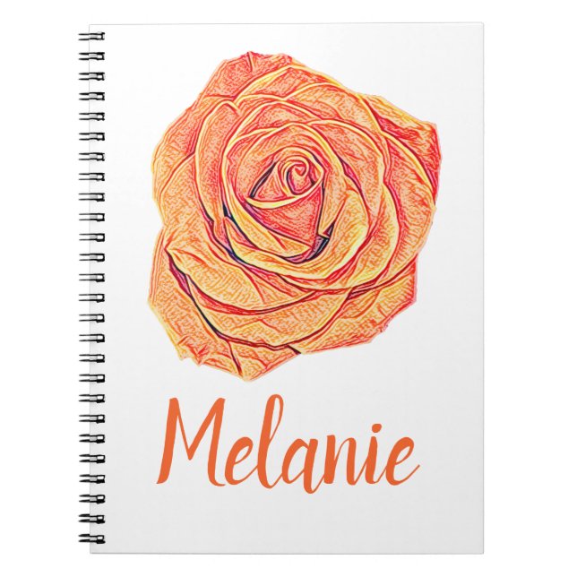 Carnet Rose de Tangerine tropicale (Devant)
