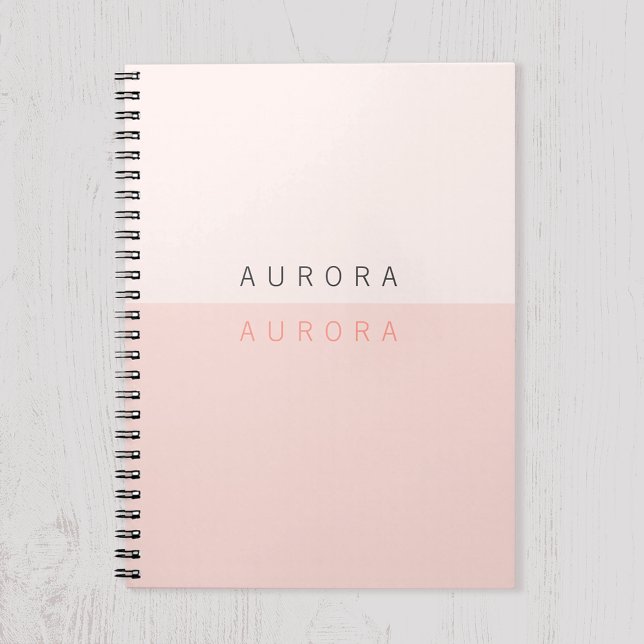 Carnet Rose Deux Tons Minimaliste (Créateur téléchargé)