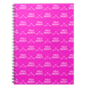 Carnet rose d'hockey de champ