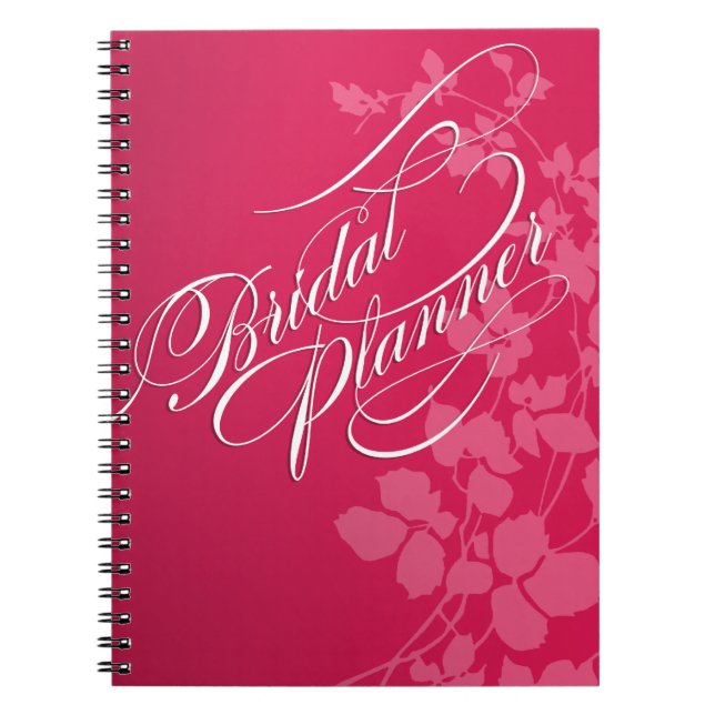 Carnet Rose du fuschia | de wedding planner de fleurs de (Devant)