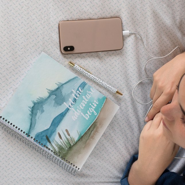 Carnet Rose exotique moderne Flamant rose Aquarelle (Créateur téléchargé)