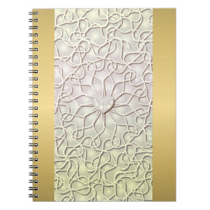 Carnet Rose Géométrique Or LOVE Motif de Cœur