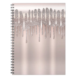 Carnet Rose Gold Glacé Diamant Paillettes Étincelles Gout