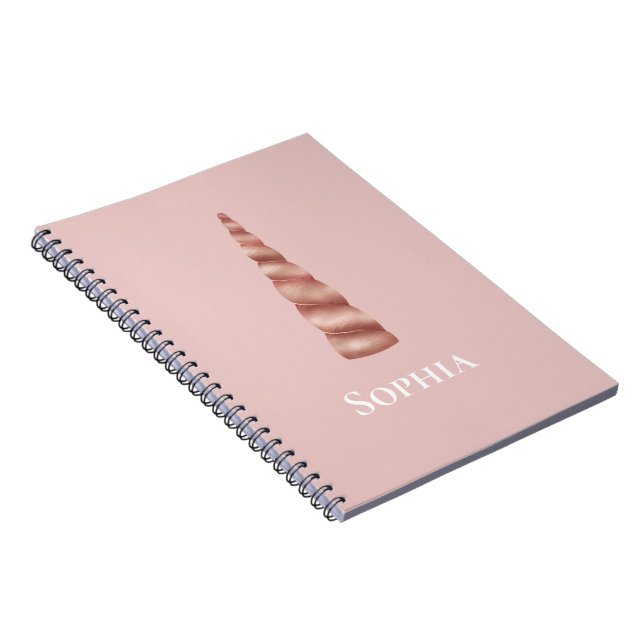 Carnet Rose Gold Glam Unicorn (Côté Droit)