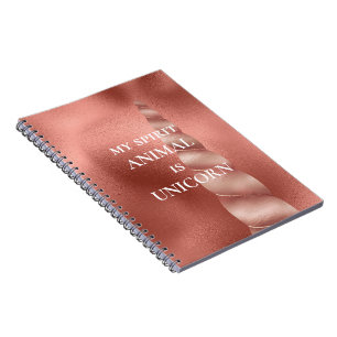 Carnet Rose Gold Glam Unicorn