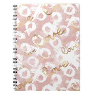 Carnet Rose Gold Love XO