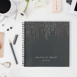 Carnet Rose Gold Marquee Personnalisé