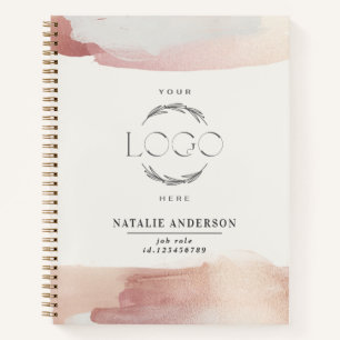 Carnet Rose gold moderne féminin rose élégant votre logo