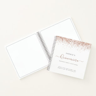 Carnet Rose Gold Parties scintillant Quinceañera Autre li