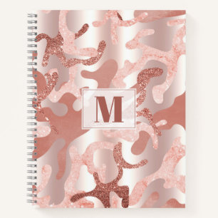 Carnet Rose métallique personnalisé Parties scintillant