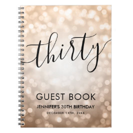 Carnet Rose moderne Gold Lights 30e anniversaire GUEST LI
