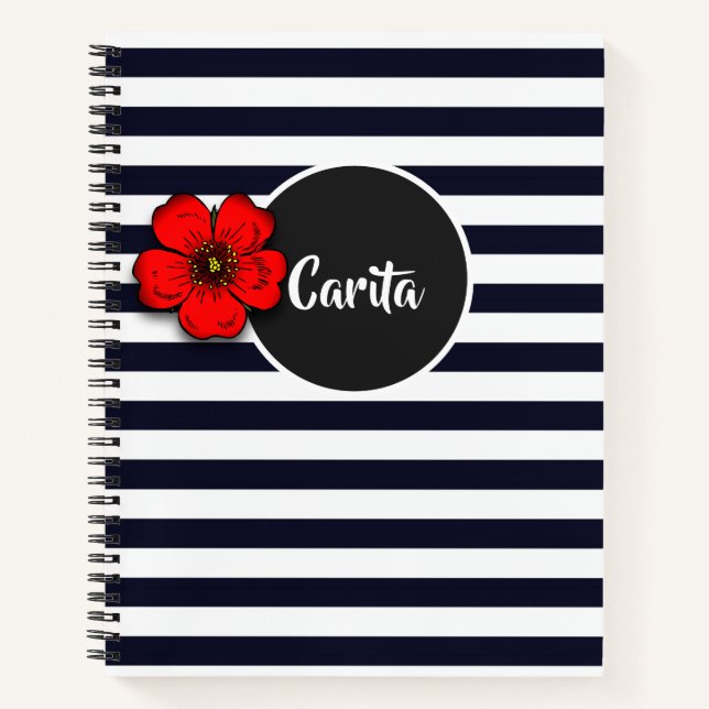 Carnet rose monogramme (Devant)