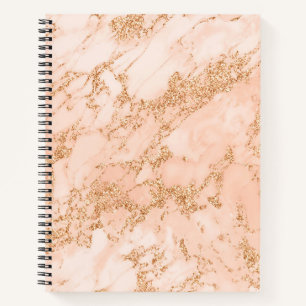 Carnet Rose or parties scintillant marbre abstrait