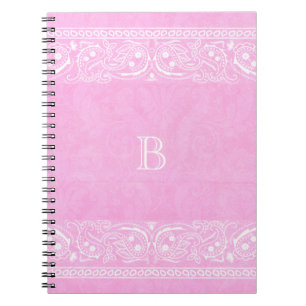 Carnet Rose Paisley Rustique Occidentale Simple Chic