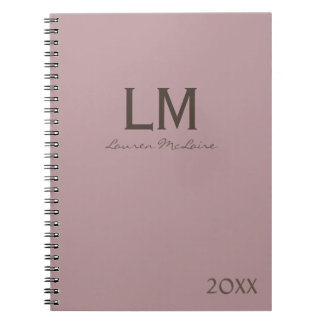 Carnet Rose Pâle Moderne Minimaliste Professionnel