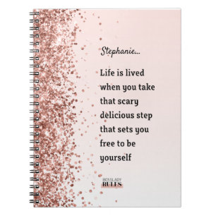 Carnet Rose Parties scintillant or Boss Lady Motivational
