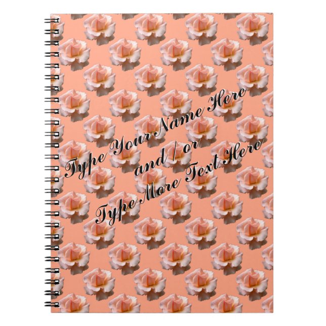 Carnet rose Personnaliser Peach Romantic Livre Ros (Devant)