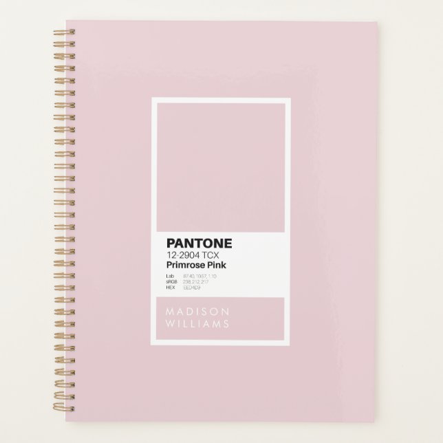 Carnet rose primo personnalisé | Nom personnalisé (Devant)