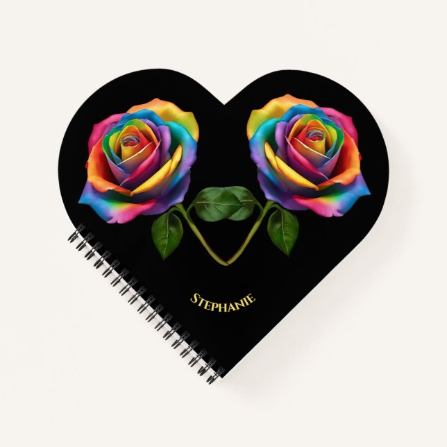Carnet Rose Rainbow Long Stem (Devant)