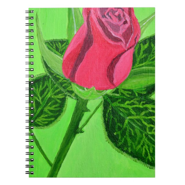 Carnet Rose rouge (Devant)