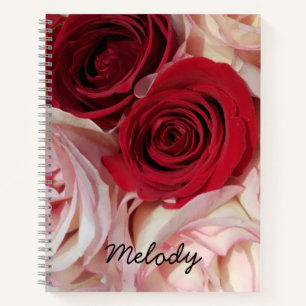 Carnet Rose rouge et rose fleurs photo