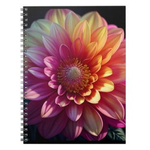 Carnet Rose Rouge Orange Jaune Violet Dahlia Fleur