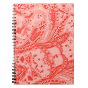 Carnet Rose saumoné Paisley