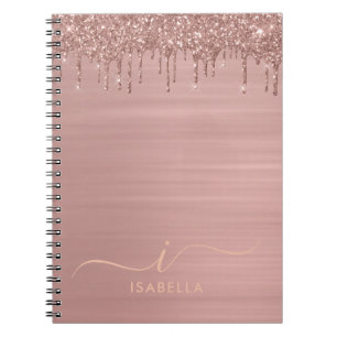 Carnet Rose simple élégant Gold Parties scintillant Drif