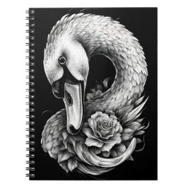 Carnet "Rose Swan" Floral Art Spiral Notebook