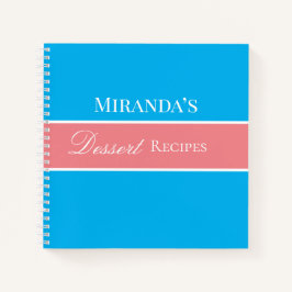Carnet Rose Votre Nom Dessert Recettes Script Typographie