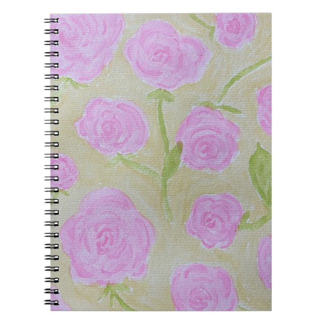 Carnet Roses aquarelle (Devant)