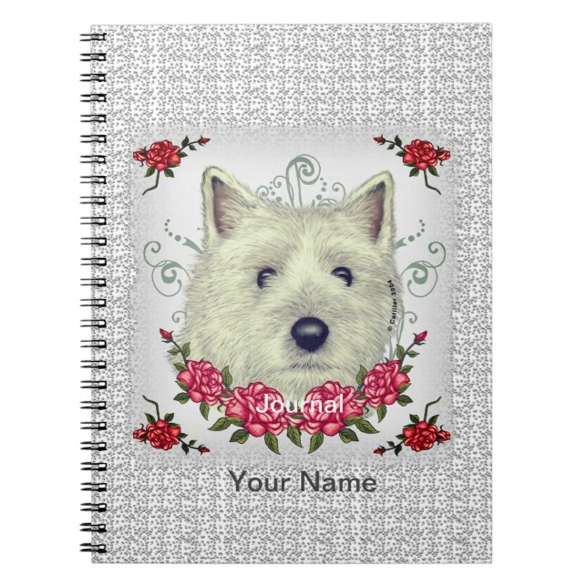 Carnet Roses Cairn Terrier (Devant)