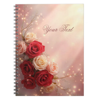 Carnet Roses de mariage rouges et roses élégantes fantais
