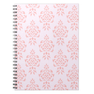 Carnet Roses de motif de répétition de damassé de crê
