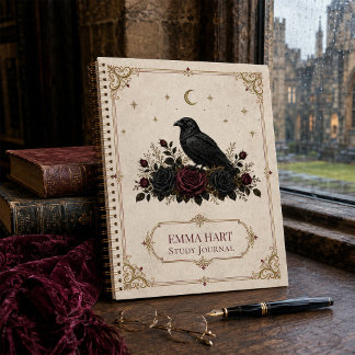Carnet Roses de Ravin Gothique Personnalisé Académie Somb