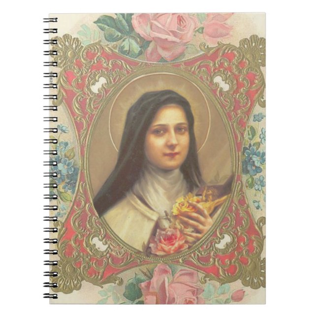 Carnet Roses de St Therese et frontière décorative de (Devant)