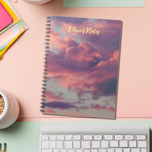 Carnet Roses Dreamy nuages de coucher de soleil esthétiqu