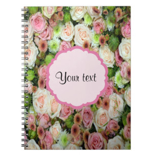 Carnet Roses et chrysanthèmes roses