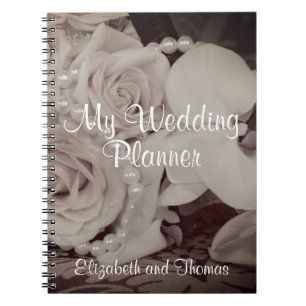 Carnet Roses et perles de 'carnet mon wedding planner"
