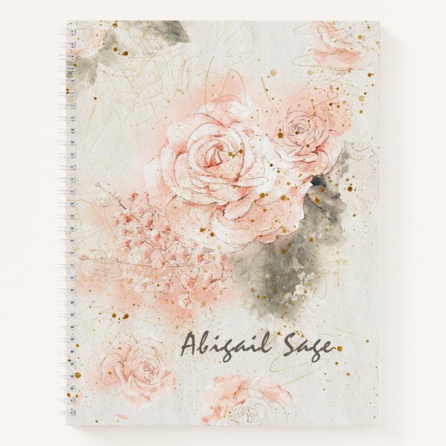 Carnet Roses Roses Roses Roses " "En Sa Présence" Bible V (Devant)