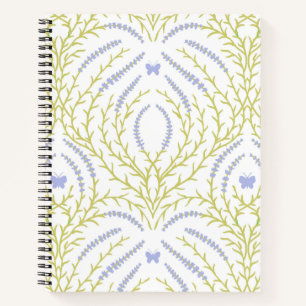 Carnet Roses sauvages et papillons /rose/vert pâle/jaune
