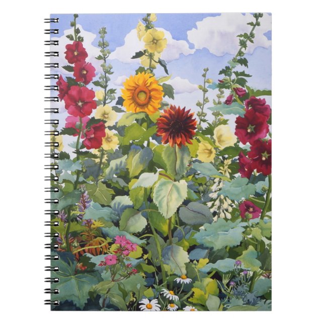 Carnet Roses trémière et tournesols 2005 (Devant)