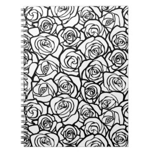 Carnet Roses Vintages en noir et blanc
