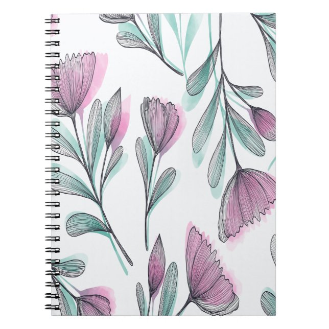 Carnet Roses violets (Devant)