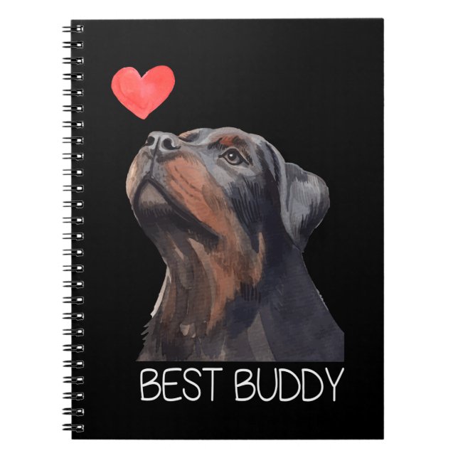 Carnet Rottweiler Best Buddy Dog Heart (Devant)