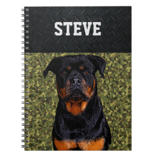 Carnet Rottweiler Chien Camion Nom animal Cool Chien robu