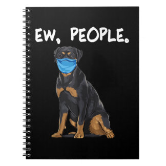 Carnet rottweiler de nouvelles personnes chien portant un