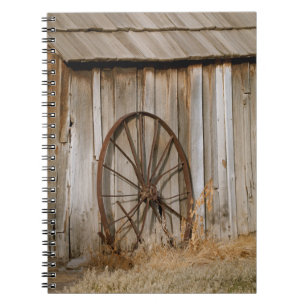 Carnet Roue du Wagon Rustic Americana sur le vieux Shed
