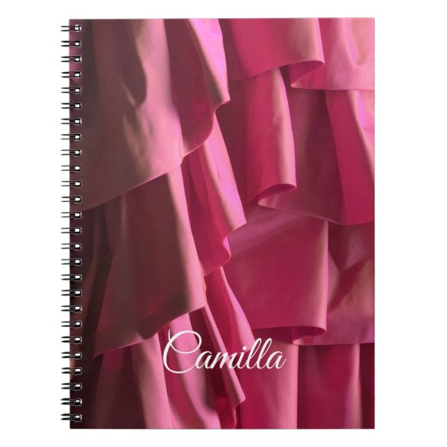 Carnet Rouffes roses chaudes personnalisées Motif moderne (Devant)